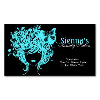 Beauty Salon (Turquoise) Business Card Template