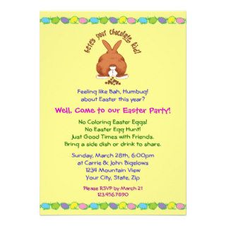 Heres Your Chocolate Easter Invitations