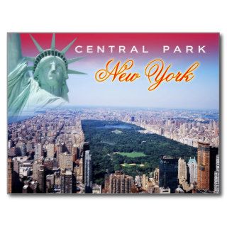 Central Park, New York City   aerial view Post Cards