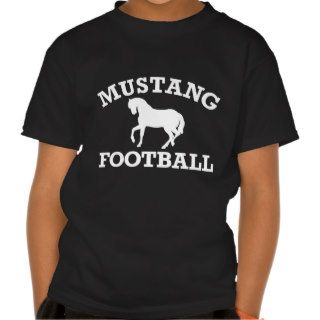 Mustang Football   White T Shirts