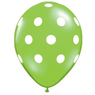 Mayflower Balloons 47887 11 Inch Big Polka Dots Latex   Lime Green Pack Of 50   Childrens Party Balloons