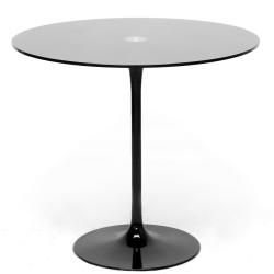 Odensa Black Glass Modern Bistro Table