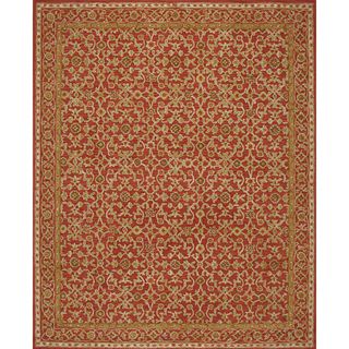 Handmade Loop Rust Wool Rug (8 X 10)