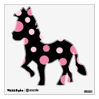 Artistic Abstract Retro Dots Spots Pink Black Room Graphic