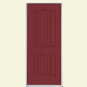 Masonite Cheyenne 2 Panel Painted Smooth Fiberglass Entry Door with No Brickmold 23119