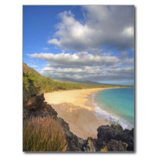 Oneloa Beach in Makena State Park on Maui Postcard