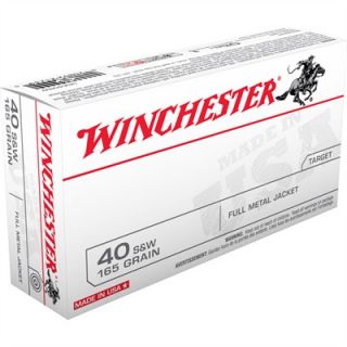 Winchester Target usa White Box Handgun Ammunition   Winchester Target .40 S&W 165gr Fmjfn 50bx