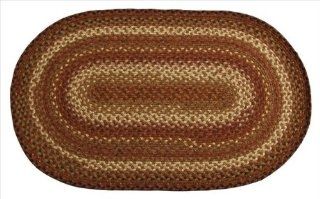 Cotton Bordeaux 6'x9' Size Oval Rug   Area Rugs