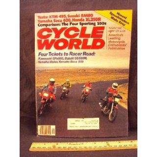 1982 82 August CYCLE WORLD Magazine (Features Road Test on KTM 495 Pro Lever, Yamaha Seca 400, Honda XL250 R, Suzuki RM80 Z, & Double Nickel Rockets, Compairing Kawasaki GPz550, Suzuki GS550 M, Yamaha Vision, and Yamaha Seca 550) Cycle World Books