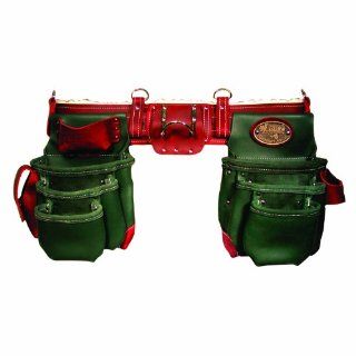 Task Tools T77551 Component Work Belt System with Sheepskin, Green and Burgundy, 11 Pocket   Task Tool Pouch  