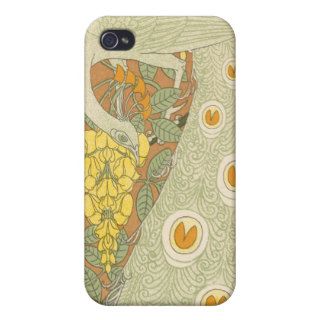 Vintage Peacock Art Nouveau iPhone Cover Cover For iPhone 4