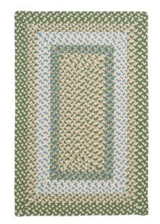 Montego Braided Outdoor Indoor Lily Pad Green 7' x 9' Oval Coloni   Braided Rugs