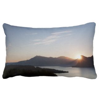 Swiss sunrise photography cushion pillows