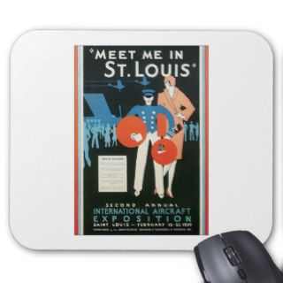 Meet Me In St. Louis Aircraft Expo Poster Mouse Pads