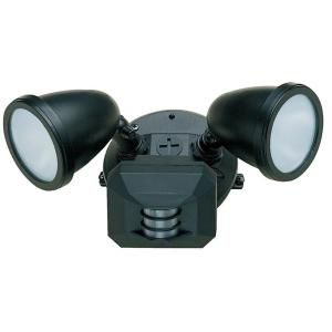 Illumine 2 Light Outdoor Black Motion Detector Spot Light with Frosted Glass DISCONTINUED CLI CE 0310 5 41