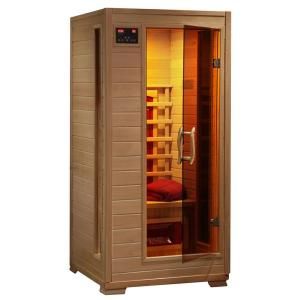 Radiant Sauna 1 Person Hemlock Infrared Sauna with 3 Ceramic Heaters BSA2400