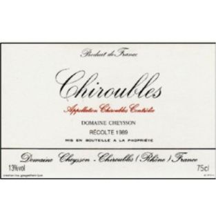 Domaine Cheysson Chiroubles 2010 750ML Wine