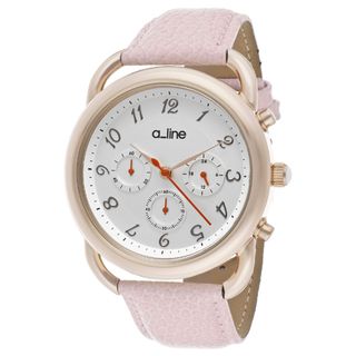 a_line Women's 'Maya' Pink Genuine Leather Watch Women's A Line Watches