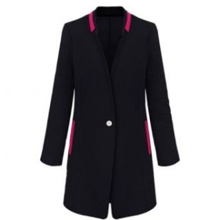 Eyekepper Women's Long Sleeve Single Button Pocket Irregular Hem Coat Coats Jackets