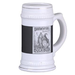 Vintage Bock Beer Stein Mugs