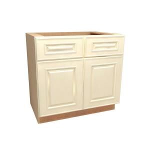 Home Decorators Collection Assembled 33x34.5x24 in. Sink Base Cabinet with False Drawer Front in Holden Bronze Glaze SB33 HBG