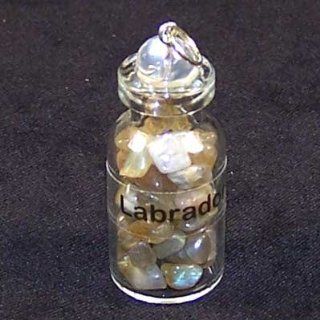 Labradorite in a Bottle w/Ring   1pc.  Stress Reduction Products  