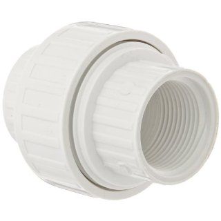 Spears 498 Series PVC Pipe Fitting, Union with EPDM O Ring, Schedule 40, 4" NPT Female Industrial Pipe Fittings