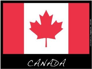 CANADA   FLAG WITH COUNTRY NAME   MAGNETIC CAR DECAL SIZE 5" x 3 3/4"   Automotive Decals