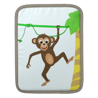 Cheeky Little Monkey Cute Cartoon Animal iPad Sleeve