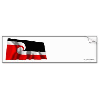 Maori Waving Flag Bumper Stickers