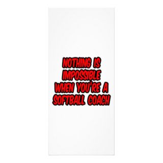 Nothing Is ImpossibleSoftball Coach Rack Card Template