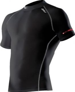 2XU Men's Short Sleeve Performance Compression Top (Black, Small) Sports & Outdoors