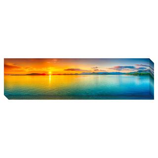 Ocean Sunset Panorama Oversized Gallery Wrapped Canvas Canvas