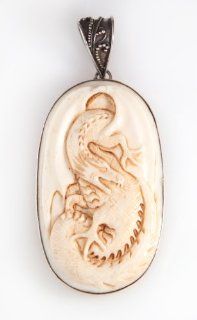 501 Midnight Dragon Pendant / Organic / Silver Jewerly of Bali Jewelry