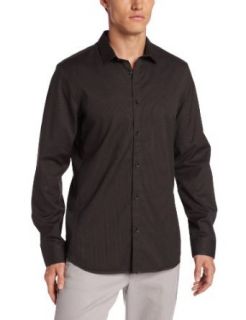 Calvin Klein Sportswear Men's Long Sleeve Micro Dobby Woven Shirt, Forged Iron, Large at  Mens Clothing store