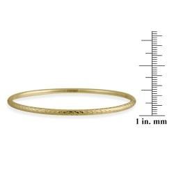 Mondevio 18k Gold over Sterling Silver Diamond Cut Bangle Bracelet Mondevio Gold Overlay Bracelets
