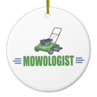 Humorous Lawn Mower Christmas Tree Ornaments