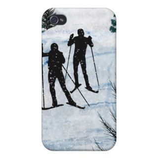 Two Cross Country Skiers iPhone 4 Case