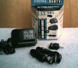 AMTEL B&W TV CONVENIENCE PACK MODEL 502AC 120V AC ADAPTER, FOR 12 VOLTS. +12V CAR ADAPTER Electronics