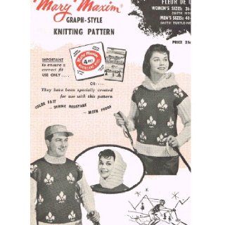 Mary Maxim Graph style Knitting Pattern No. 486 "Fleur De Lis" Mary Maxim Books