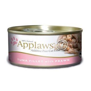 Applaws Tuna Fillet with Prawn Canned Cat Food 2.47 oz (24 in a case)  Pet Food 