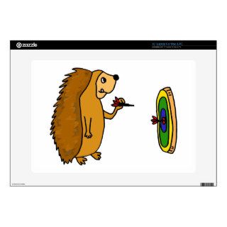 VV  Funny Hedgehog Throwing Darts Cartoon Decal For 15" Laptop