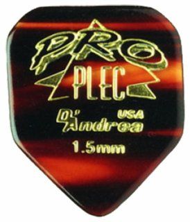 D'Andrea PRO 330 Small Pointed Square Plec, 12 Piece, Shell, 1.5mm Musical Instruments