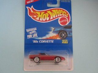 Red 80's Corvette with wire Wheels Hot Wheels Collector #503 Toys & Games