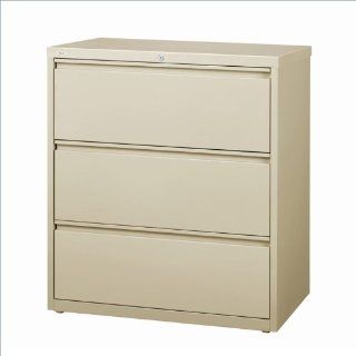 Hirsh Industries LLC 10000 Series Lateral 30" Wide 3 Drawer File Cabinet in Putty  