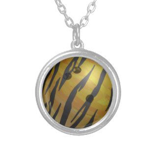 Bowling Ball Tiger Yellow Necklaces