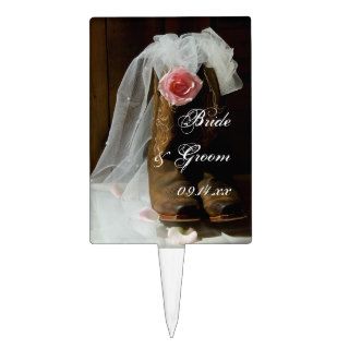 Country Rose Wedding Cake Topper