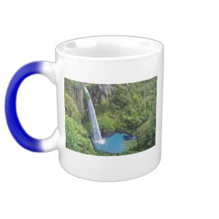 Waterfall Nature Park Blue Water Forest Destiny Coffee Mug