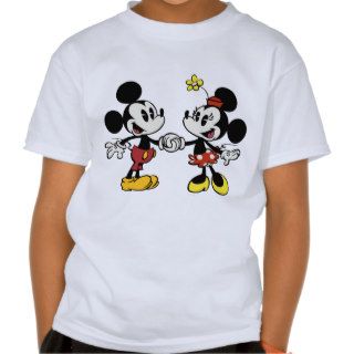 Mickey and Minnie Holding Hands T shirts