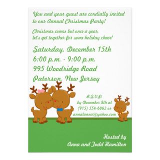 5x7 Mr. & Mrs. Claus Christmas Party Invitation
